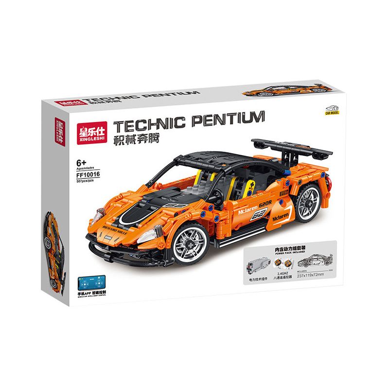 STAR MUSIC FF10016 10016 non  MCLAREN 620R bộ đồ chơi xếp lắp ráp ghép mô hình  Kỹ Thuật Công Nghệ Cao Mô Hình Phương Tiện 532 khối