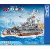 ZHEGAO QL0174 0174 non  TÀU KHU TRỤC bộ đồ chơi xếp lắp ráp ghép mô hình DESTROYER CRUISER 976 khối