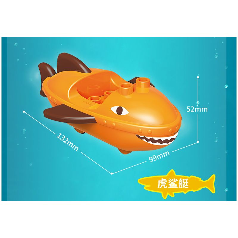 Enlighten 5214 Qman 5214 non  CÁ MẬP HỔ bộ đồ chơi xếp lắp ráp ghép mô hình Octonauts Thám Hiểm Đại Dương 19 khối