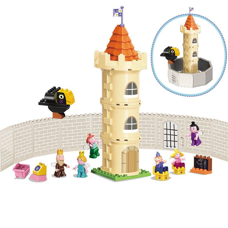 Enlighten 5206 Qman 5206 non Lego LÂU ĐÀI NHỎ bộ đồ chơi xếp lắp ráp ghép mô hình BEN AND HOLLY'S LITTLE KINGDOM 49 khối