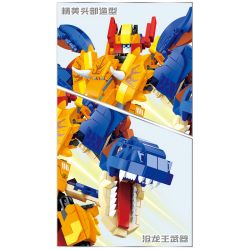 ZHEGAO GZ4004 4004 non  TYRANNOSAURUS REX 10 TỔ HỢP bộ đồ chơi xếp lắp ráp ghép mô hình 1158 khối