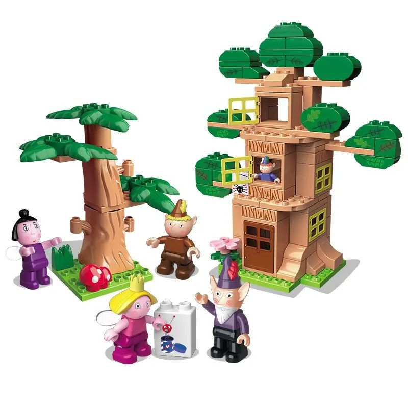 Enlighten 5205 Qman 5205 non Lego LỄ HỘI TRÒ ĐÙA ELF bộ đồ chơi xếp lắp ráp ghép mô hình BEN AND HOLLY'S LITTLE KINGDOM 101 khối