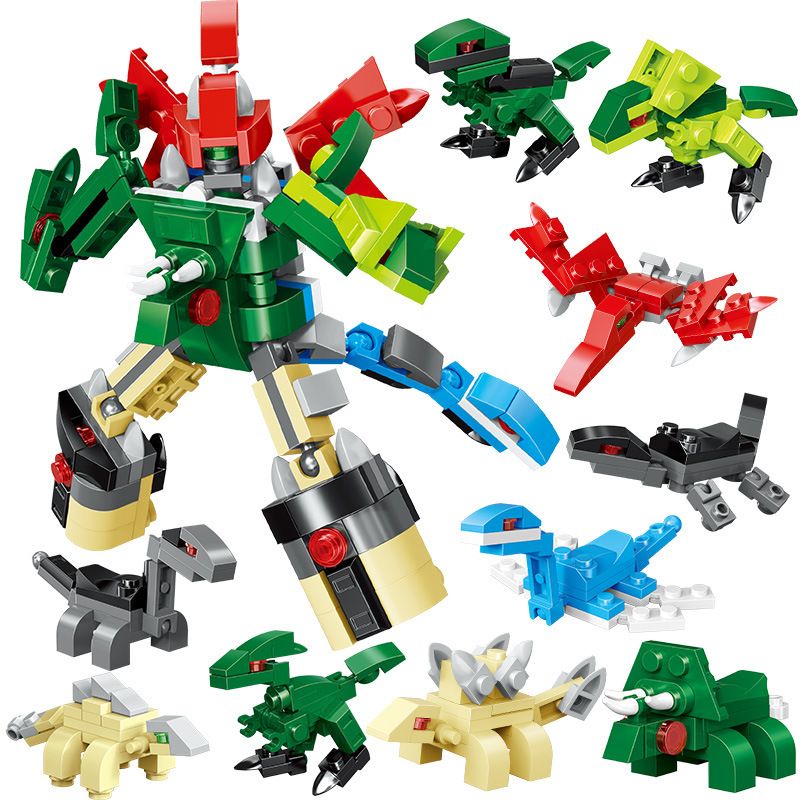 ZHEGAO QL1723 1723 non Lego SOUL DRAGON MECHA 10 KẾT HỢP bộ đồ chơi xếp lắp ráp ghép mô hình Dino DINO MECHA Khủng Long 187 khối
