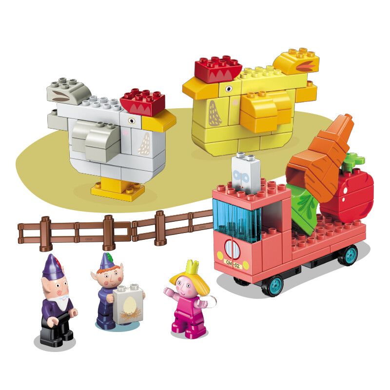 Enlighten 5204 Qman 5204 non Lego TRANG TRẠI YÊU TINH bộ đồ chơi xếp lắp ráp ghép mô hình BEN AND HOLLY'S LITTLE KINGDOM 78 khối