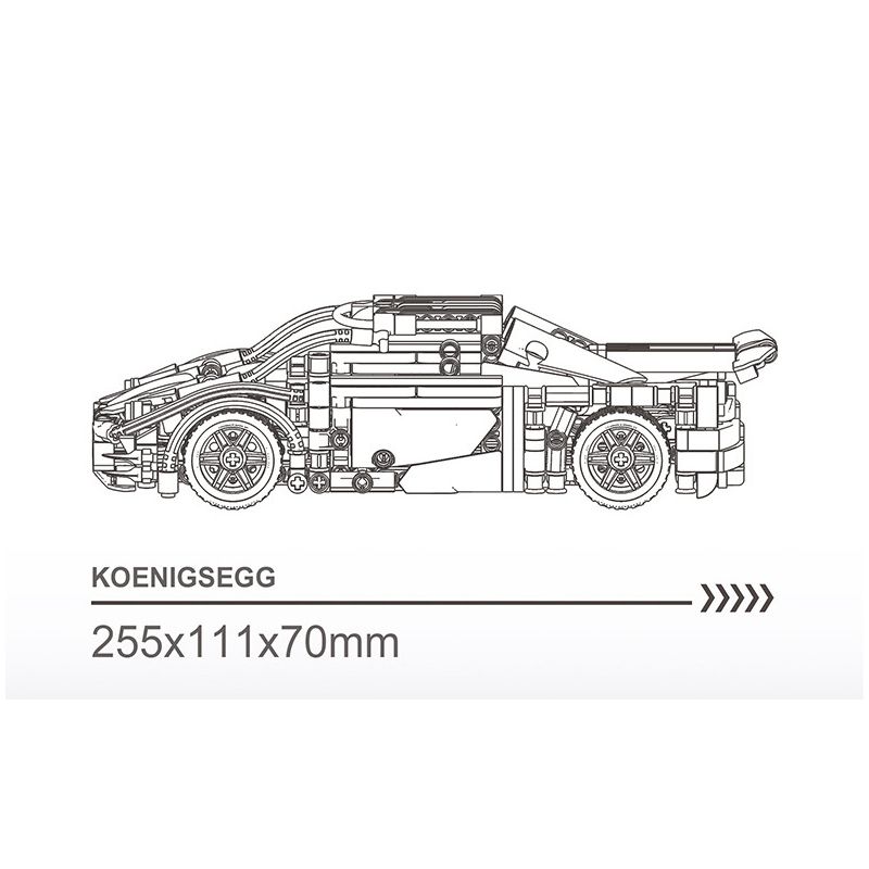 STAR MUSIC FF10012 10012 non  KOENIGSEGG bộ đồ chơi xếp lắp ráp ghép mô hình  Kỹ Thuật Công Nghệ Cao Mô Hình Phương Tiện 637 khối