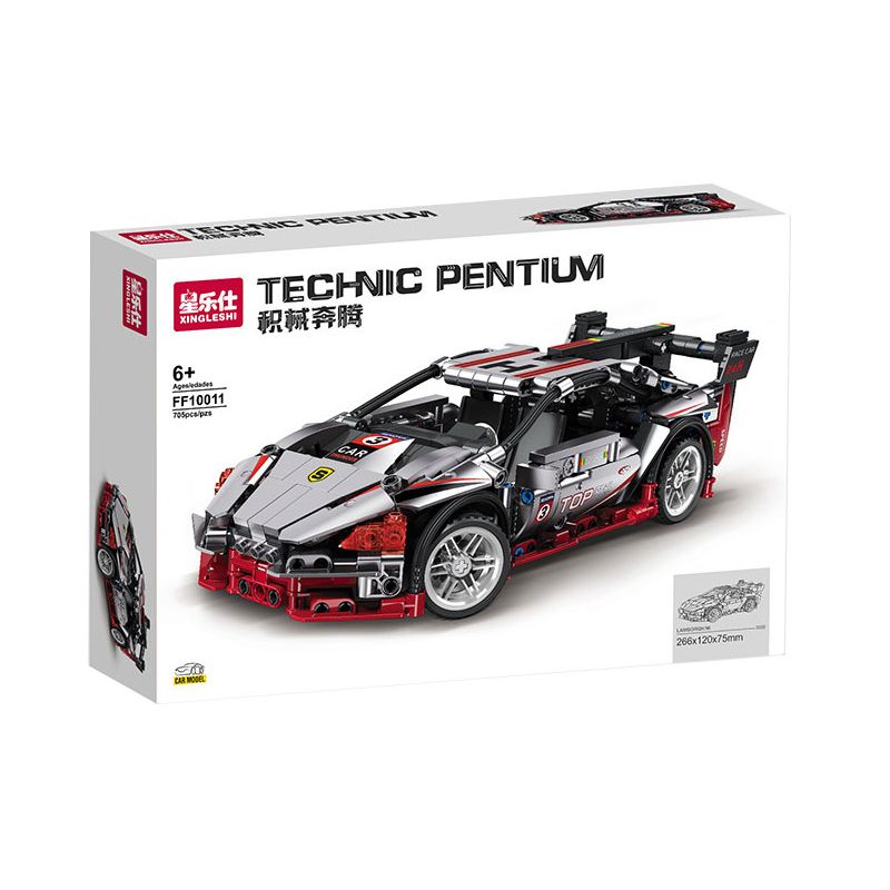 STAR MUSIC FF10011 10011 non  LAMBORGHINI ĐỘC bộ đồ chơi xếp lắp ráp ghép mô hình  Kỹ Thuật Công Nghệ Cao Mô Hình Phương Tiện 705 khối