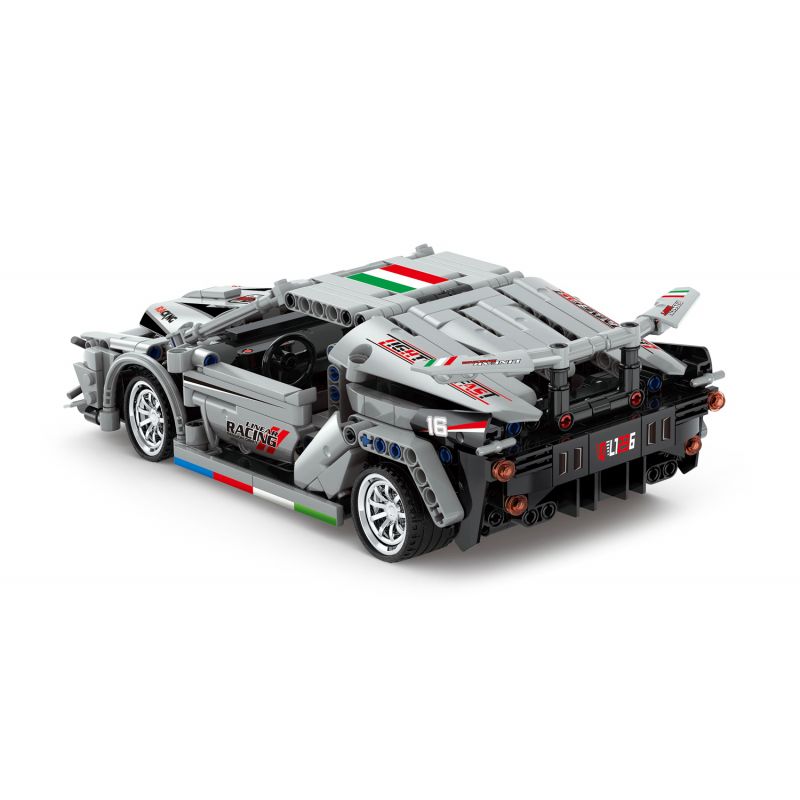 ZHEGAO QL1236 1236 non  XE ĐUA LMG-16 LÙI bộ đồ chơi xếp lắp ráp ghép mô hình Speed Champions Racing Cars Đua Xe Công Thức 589 khối