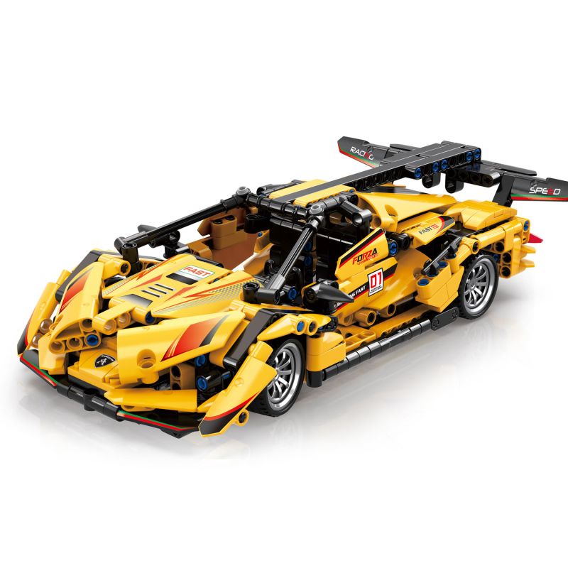 ZHEGAO QL1233 1233 non Lego FAC-01 RACING KÉO LÙI XE bộ đồ chơi xếp lắp ráp ghép mô hình Speed Champions Racing Cars Đua Xe Công Thức 601 khối