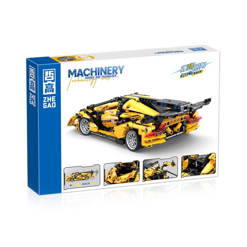 ZHEGAO QL1233 1233 non  FAC-01 RACING KÉO LÙI XE bộ đồ chơi xếp lắp ráp ghép mô hình Speed Champions Racing Cars Đua Xe Công Thức 601 khối