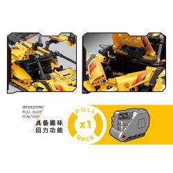 ZHEGAO QL1233 1233 non  FAC-01 RACING KÉO LÙI XE bộ đồ chơi xếp lắp ráp ghép mô hình Speed Champions Racing Cars Đua Xe Công Thức 601 khối