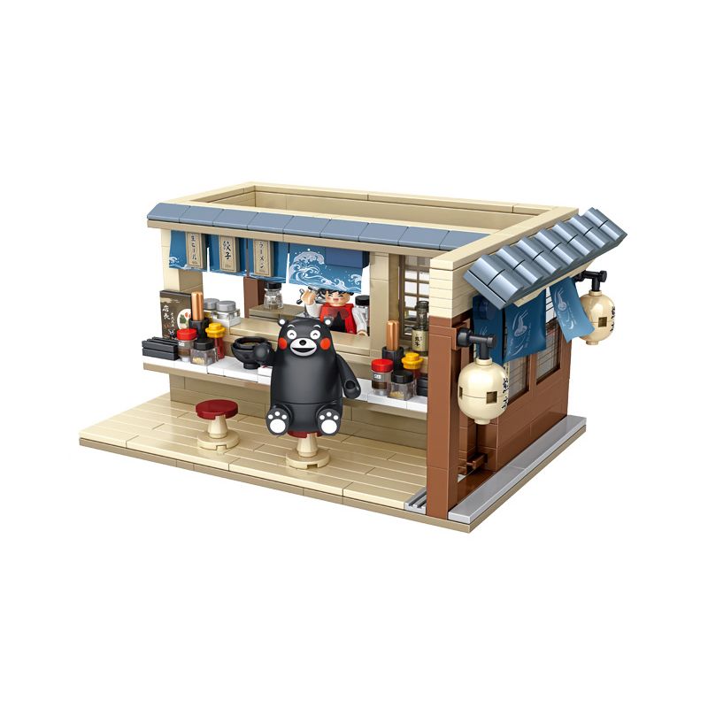 INBRIXX 880010 non Lego NHÀ HÀNG RAMEN KUMAMON bộ đồ chơi xếp lắp ráp ghép mô hình Creator Sáng Tạo 361 khối