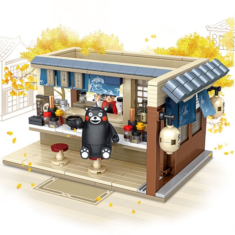 INBRIXX 880010 non  NHÀ HÀNG RAMEN KUMAMON bộ đồ chơi xếp lắp ráp ghép mô hình Creator Sáng Tạo 361 khối