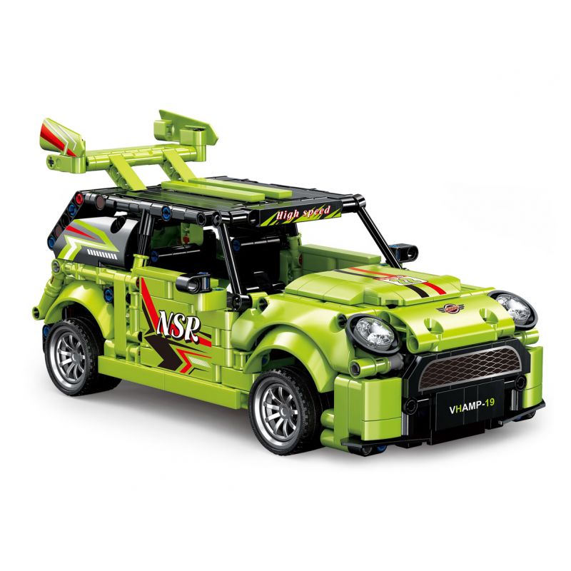 ZHEGAO QL1232 1232 non  XE ĐUA CAR-22 KÉO LÙI bộ đồ chơi xếp lắp ráp ghép mô hình Speed Champions Racing Cars Đua Xe Công Thức 609 khối