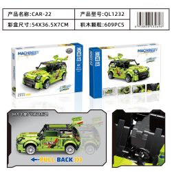 ZHEGAO QL1232 1232 non  XE ĐUA CAR-22 KÉO LÙI bộ đồ chơi xếp lắp ráp ghép mô hình Speed Champions Racing Cars Đua Xe Công Thức 609 khối