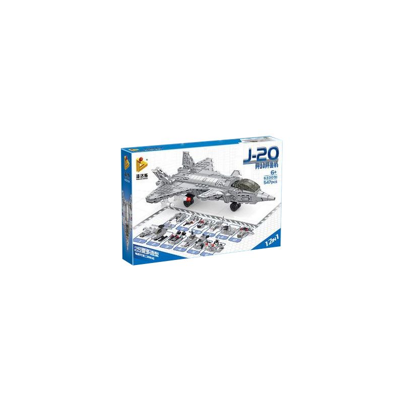 PanlosBrick 633091 Panlos Brick 633091 non Lego MÁY BAY CHIẾN ĐẤU J-20 bộ đồ chơi xếp lắp ráp ghép mô hình Military Army J-20 FIGHTER AIRCRAFT Quân Sự Bộ Đội