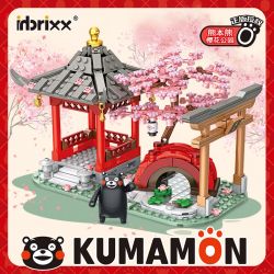 INBRIXX 880011 non  CÔNG VIÊN HOA ANH ĐÀO KUMAMON bộ đồ chơi xếp lắp ráp ghép mô hình Creator Sáng Tạo 512 khối