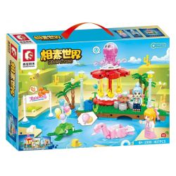 SEMBO 1900 non  BĂNG CHUYỀN BẠCH TUỘC bộ đồ chơi xếp lắp ráp ghép mô hình Lung Tung Thuộc Nhiều Thể Loại PIXEL WORLD 407 khối