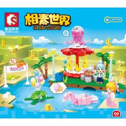 SEMBO 1900 non  BĂNG CHUYỀN BẠCH TUỘC bộ đồ chơi xếp lắp ráp ghép mô hình Lung Tung Thuộc Nhiều Thể Loại PIXEL WORLD 407 khối