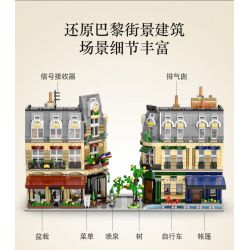 CADA DOUBLEE C66009 66009 non  NHÀ HÀNG PARIS bộ đồ chơi xếp lắp ráp ghép mô hình Mini Modular PARIS RESTAURANT Đường Phố Thu Nhỏ 3230 khối