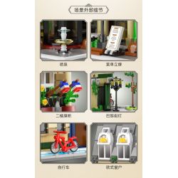 CADA DOUBLEE C66009 66009 non  NHÀ HÀNG PARIS bộ đồ chơi xếp lắp ráp ghép mô hình Mini Modular PARIS RESTAURANT Đường Phố Thu Nhỏ 3230 khối