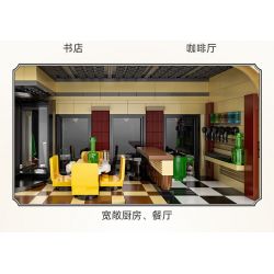 CADA DOUBLEE C66009 66009 non  NHÀ HÀNG PARIS bộ đồ chơi xếp lắp ráp ghép mô hình Mini Modular PARIS RESTAURANT Đường Phố Thu Nhỏ 3230 khối