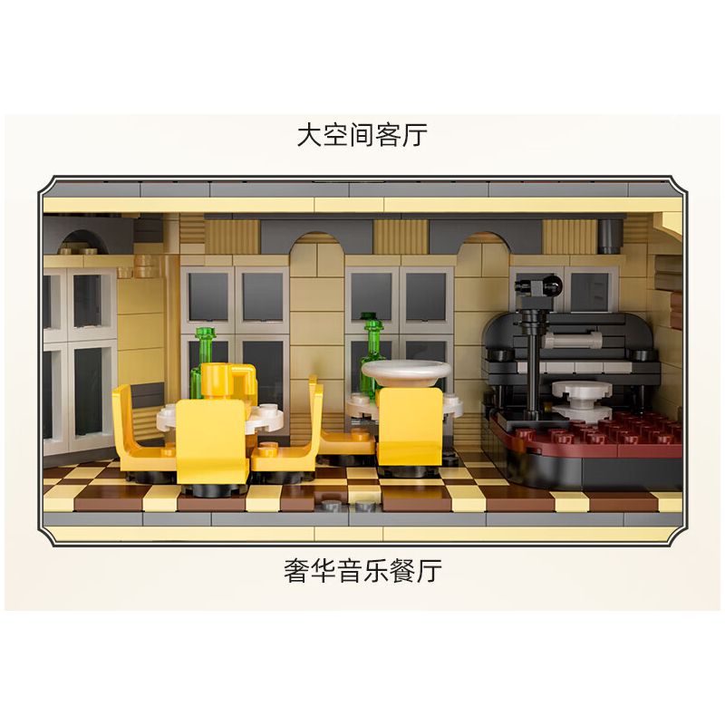 CADA DOUBLEE C66009 66009 non  NHÀ HÀNG PARIS bộ đồ chơi xếp lắp ráp ghép mô hình Mini Modular PARIS RESTAURANT Đường Phố Thu Nhỏ 3230 khối