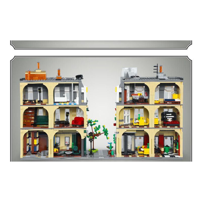 CADA DOUBLEE C66009 66009 non  NHÀ HÀNG PARIS bộ đồ chơi xếp lắp ráp ghép mô hình Mini Modular PARIS RESTAURANT Đường Phố Thu Nhỏ 3230 khối