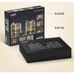 CADA DOUBLEE C66009 66009 non  NHÀ HÀNG PARIS bộ đồ chơi xếp lắp ráp ghép mô hình Mini Modular PARIS RESTAURANT Đường Phố Thu Nhỏ 3230 khối