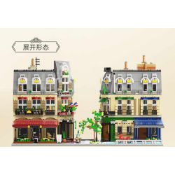 CADA DOUBLEE C66009 66009 non  NHÀ HÀNG PARIS bộ đồ chơi xếp lắp ráp ghép mô hình Mini Modular PARIS RESTAURANT Đường Phố Thu Nhỏ 3230 khối