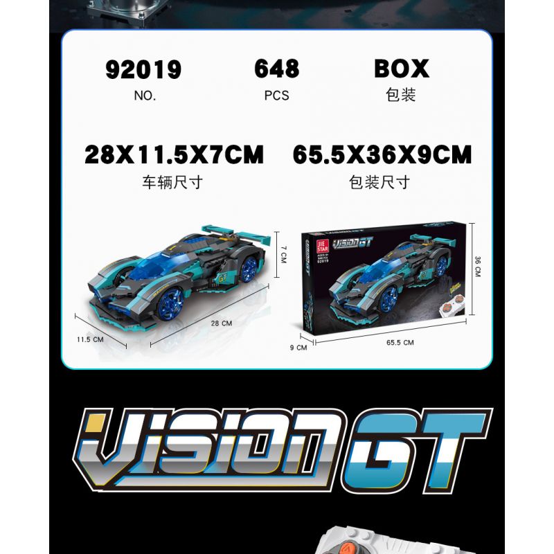 JIESTAR 92019 non  XE THỂ THAO VISION GT bộ đồ chơi xếp lắp ráp ghép mô hình  Kỹ Thuật Công Nghệ Cao Mô Hình Phương Tiện 648 khối