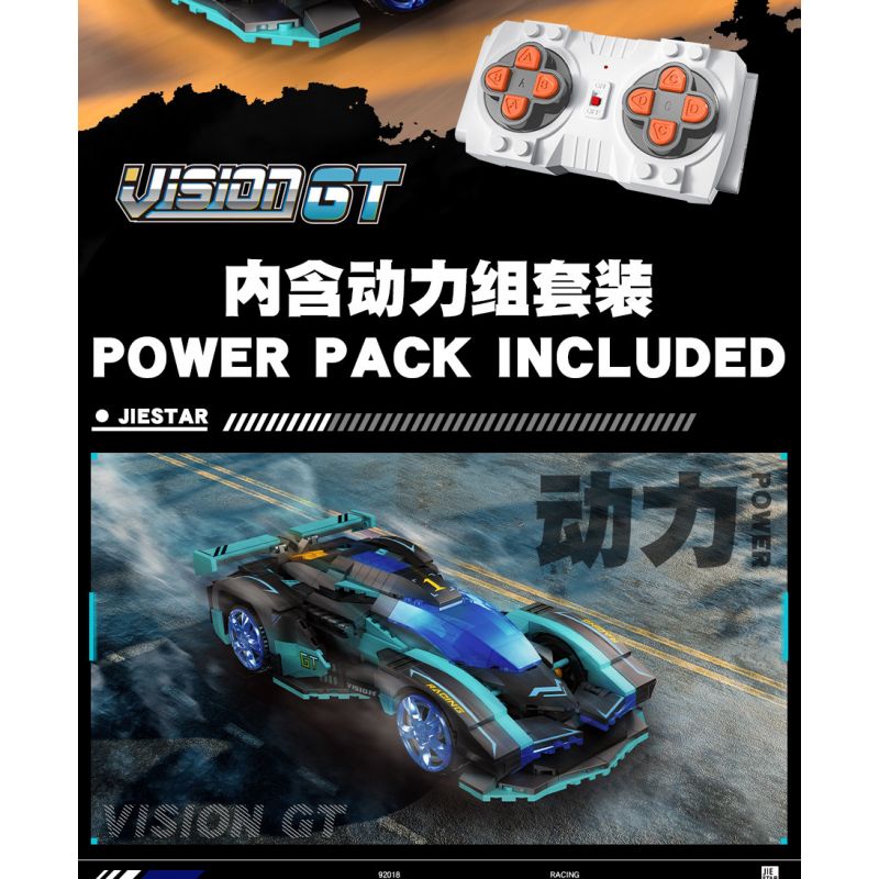 JIESTAR 92019 non  XE THỂ THAO VISION GT bộ đồ chơi xếp lắp ráp ghép mô hình  Kỹ Thuật Công Nghệ Cao Mô Hình Phương Tiện 648 khối