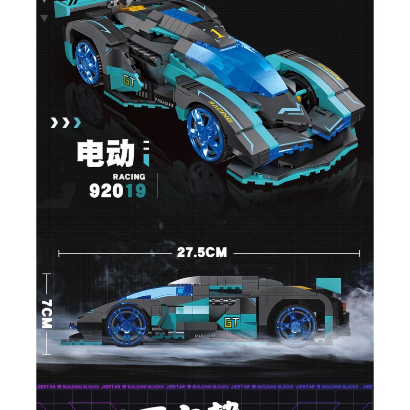 JIESTAR 92019 non  XE THỂ THAO VISION GT bộ đồ chơi xếp lắp ráp ghép mô hình  Kỹ Thuật Công Nghệ Cao Mô Hình Phương Tiện 648 khối