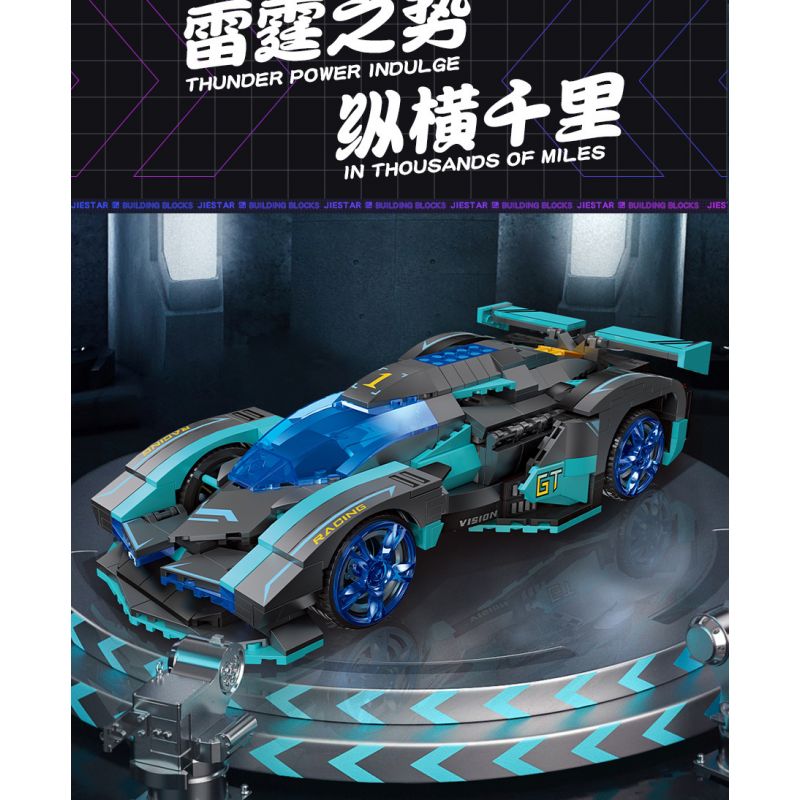 JIESTAR 92019 non  XE THỂ THAO VISION GT bộ đồ chơi xếp lắp ráp ghép mô hình  Kỹ Thuật Công Nghệ Cao Mô Hình Phương Tiện 648 khối