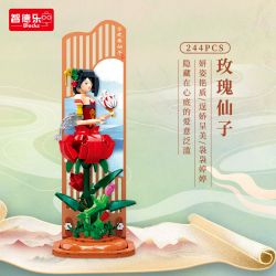 ZHI DELE 50405 non  NÀNG TIÊN HOA HỒNG bộ đồ chơi xếp lắp ráp ghép mô hình Chaohua Fairy Tiên Hoa Thủy Triều 244 khối