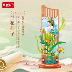 ZHI DELE 50402 non  HOA LAN CỔ TÍCH bộ đồ chơi xếp lắp ráp ghép mô hình Chaohua Fairy Tiên Hoa Thủy Triều 263 khối