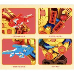 REOBRIX 568 non  NHIỀU HƠN MỌI NĂM KOI bộ đồ chơi xếp lắp ráp ghép mô hình Chinese Traditional Festivals Lễ Hội Cổ Truyền 486 khối