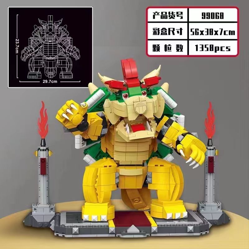 99068 non Lego KẺ BẮT NẠT LẠNH LÙNG bộ đồ chơi xếp lắp ráp ghép mô hình Super Mario Thợ Sửa Ống Nước 1358 khối