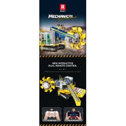 REOBRIX 22017 non  MÁY XÚC BÁNH GẦU bộ đồ chơi xếp lắp ráp ghép mô hình  Kỹ Thuật Công Nghệ Cao Mô Hình Phương Tiện 3188 khối