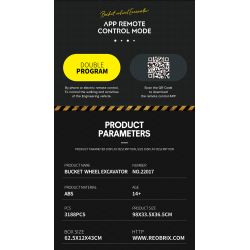 REOBRIX 22017 non  MÁY XÚC BÁNH GẦU bộ đồ chơi xếp lắp ráp ghép mô hình  Kỹ Thuật Công Nghệ Cao Mô Hình Phương Tiện 3188 khối