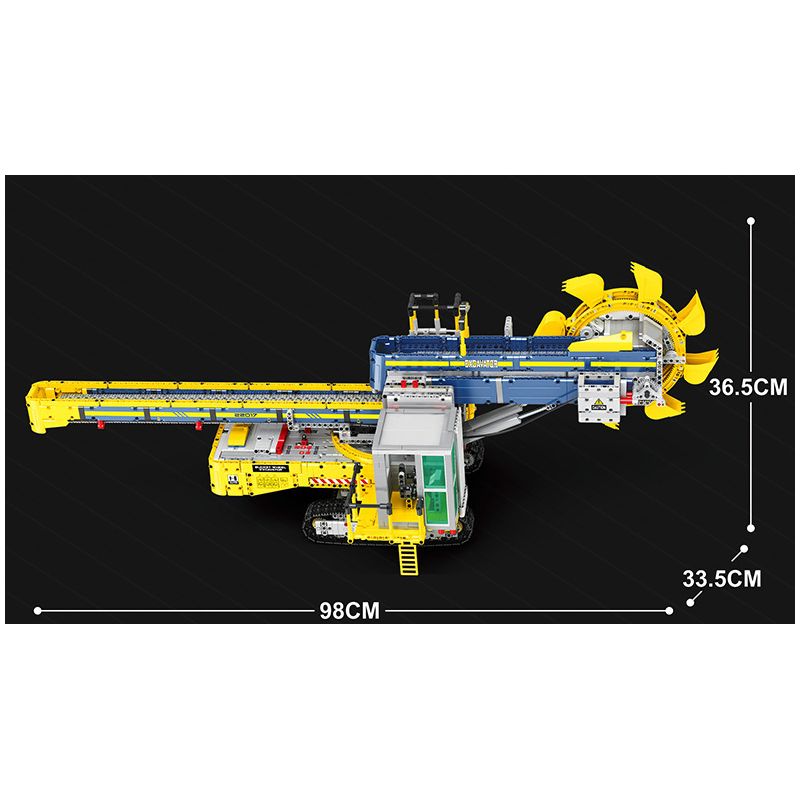 REOBRIX 22017 non  MÁY XÚC BÁNH GẦU bộ đồ chơi xếp lắp ráp ghép mô hình  Kỹ Thuật Công Nghệ Cao Mô Hình Phương Tiện 3188 khối