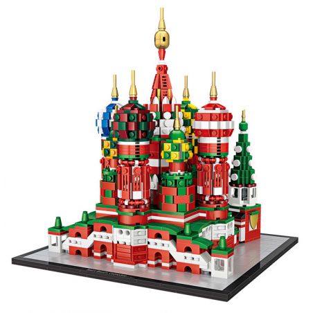 LOZ 1021 non  NHÀ THỜ THÁNH BASIL bộ đồ chơi xếp lắp ráp ghép mô hình Buildings 2477 khối