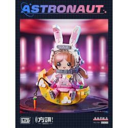 LOZ 1754 non  PHI HÀNH GIA THỎ bộ đồ chơi xếp lắp ráp ghép mô hình ASTRONAUT 710 khối