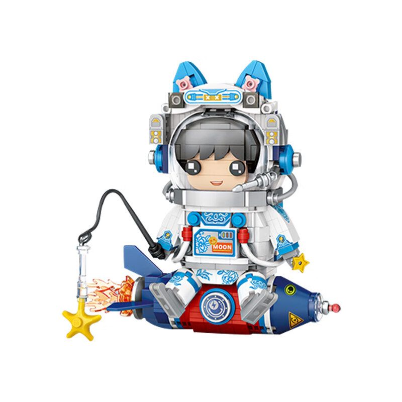 LOZ 1753 non Lego PHI HÀNH GIA SỨ XANH VÀ TRẮNG bộ đồ chơi xếp lắp ráp ghép mô hình ASTRONAUT 597 khối