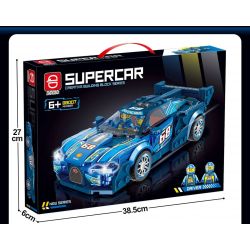 QIDAI 88007 non  XE THỂ THAO MÀU XANH 88007 bộ đồ chơi xếp lắp ráp ghép mô hình Speed Champions Racing Cars Đua Xe Công Thức
