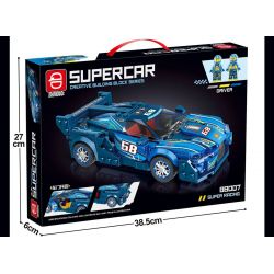 QIDAI 88007 non  XE THỂ THAO MÀU XANH 88007 bộ đồ chơi xếp lắp ráp ghép mô hình Speed Champions Racing Cars Đua Xe Công Thức