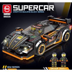QIDAI 88009 non  XE THỂ THAO MÀU ĐEN 88009 bộ đồ chơi xếp lắp ráp ghép mô hình Speed Champions Racing Cars Đua Xe Công Thức