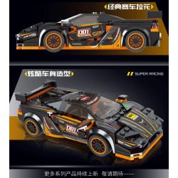 QIDAI 88009 non  XE THỂ THAO MÀU ĐEN 88009 bộ đồ chơi xếp lắp ráp ghép mô hình Speed Champions Racing Cars Đua Xe Công Thức