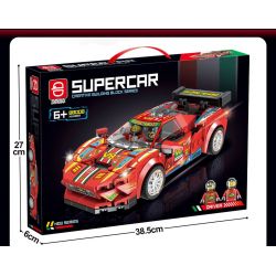 QIDAI 88008 non  XE THỂ THAO MÀU ĐỎ 88008 bộ đồ chơi xếp lắp ráp ghép mô hình Speed Champions Racing Cars Đua Xe Công Thức