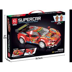 QIDAI 88008 non  XE THỂ THAO MÀU ĐỎ 88008 bộ đồ chơi xếp lắp ráp ghép mô hình Speed Champions Racing Cars Đua Xe Công Thức