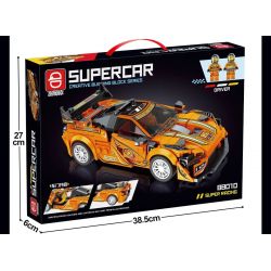QIDAI 88010 non  XE THỂ THAO MÀU CAM 88010 bộ đồ chơi xếp lắp ráp ghép mô hình Speed Champions Racing Cars Đua Xe Công Thức